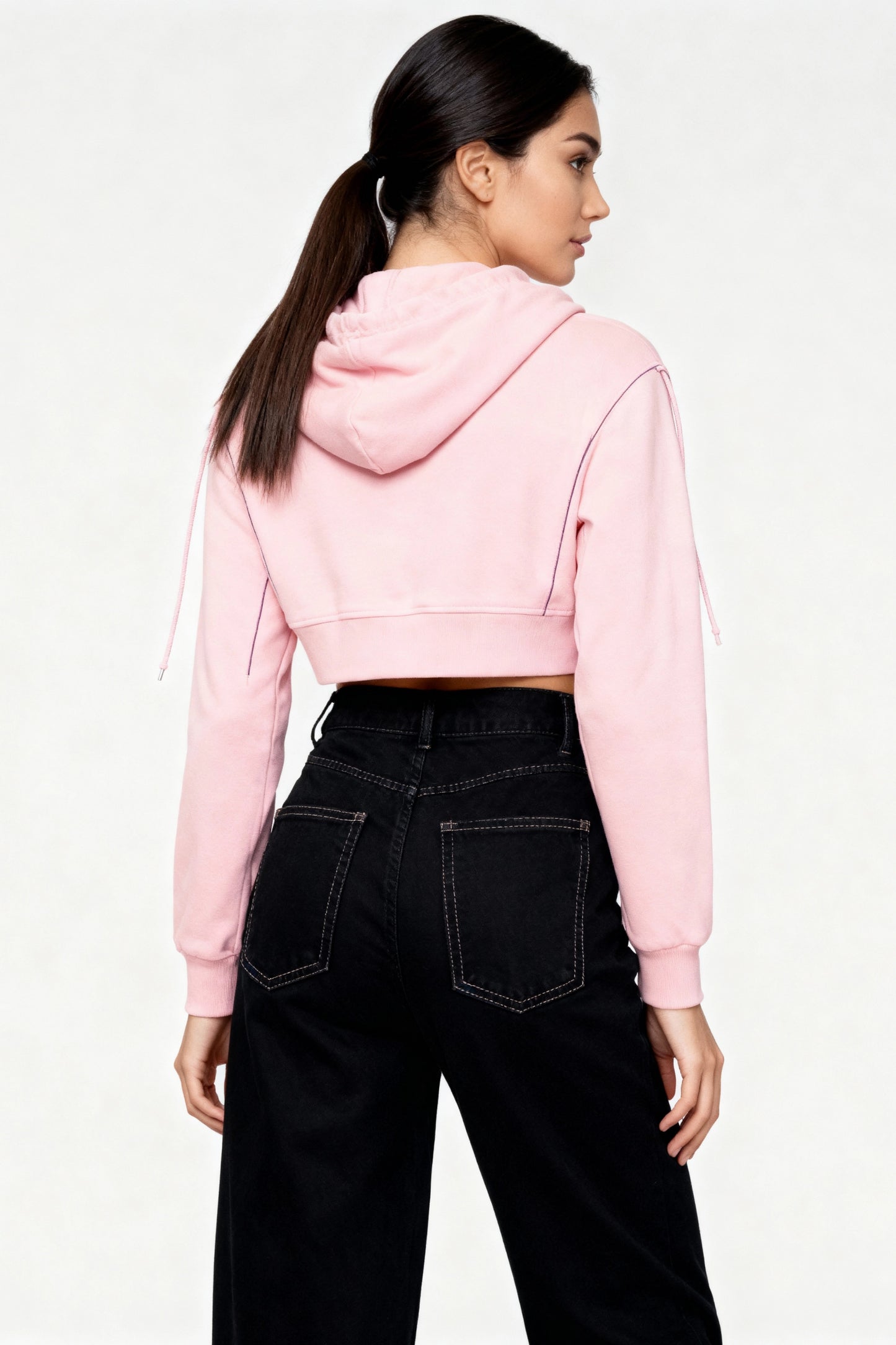 Good or Bad, Just Be” Embroidery Cropped Hoodie – Women’s Crop | Gill Harry