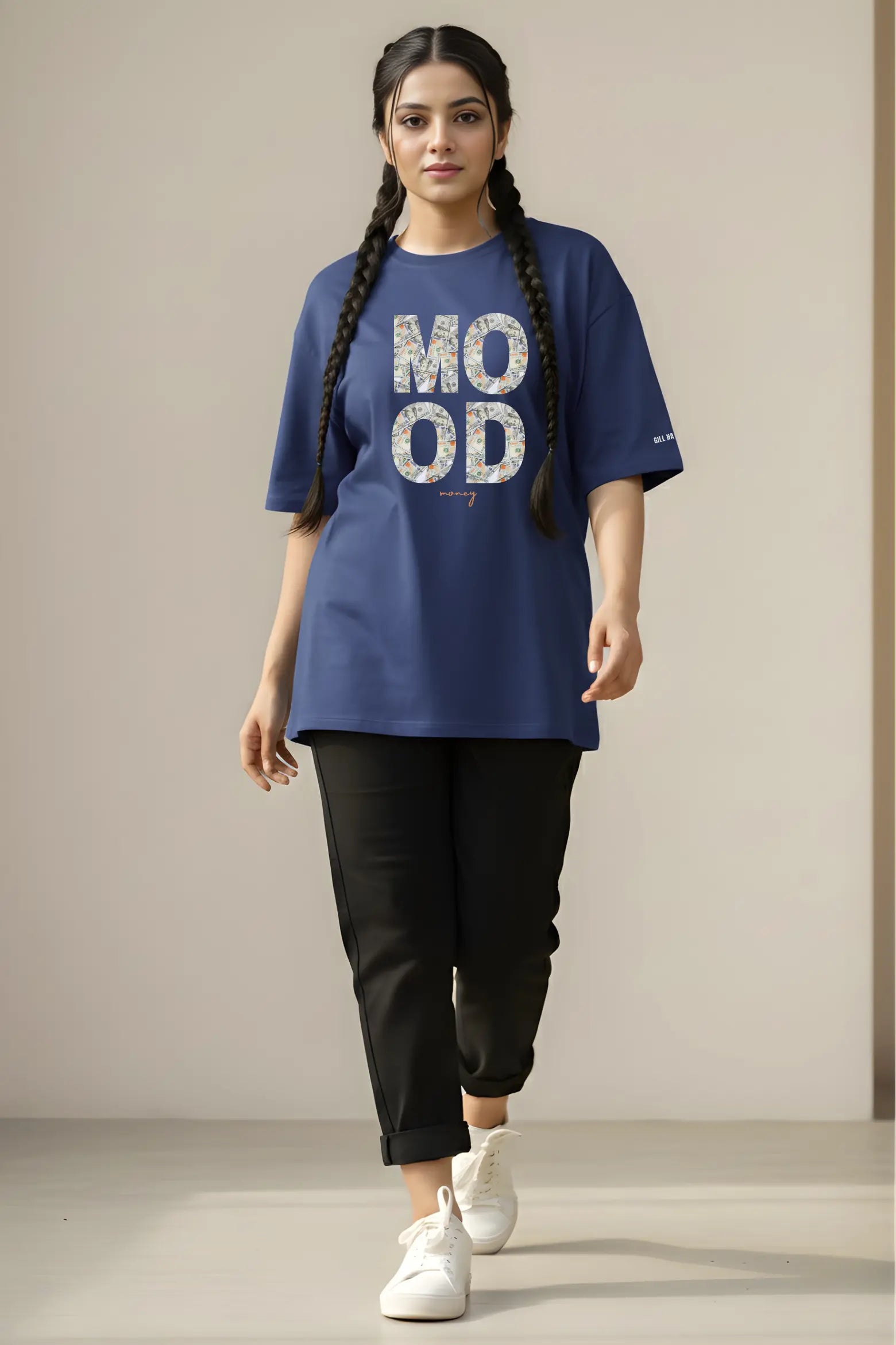 MOOD Money Tee – 240 GSM Unisex Oversized Cotton | Gill Harry