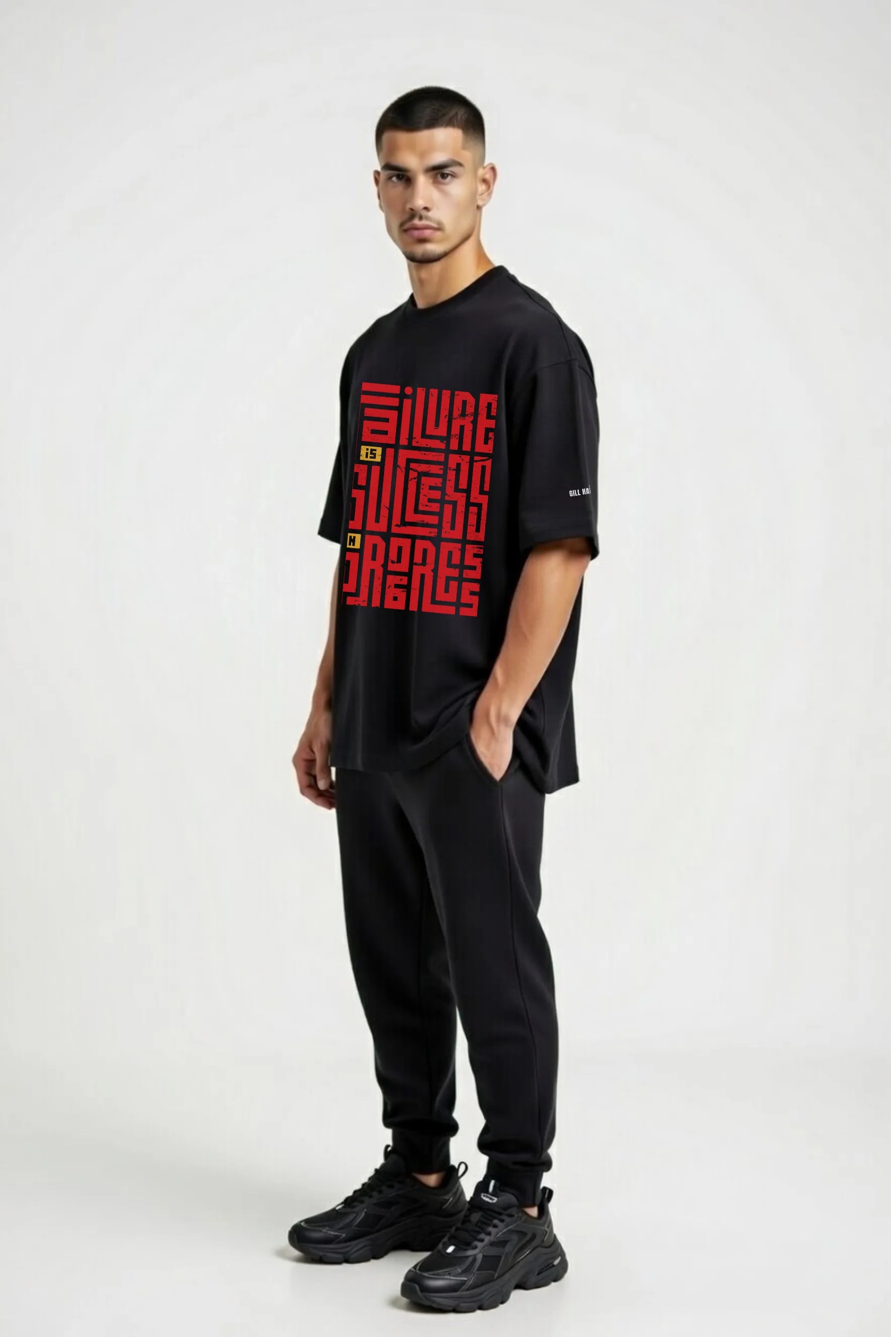 Failure Is Success Tee – 240 GSM Unisex Oversized Cotton | Gill Harry