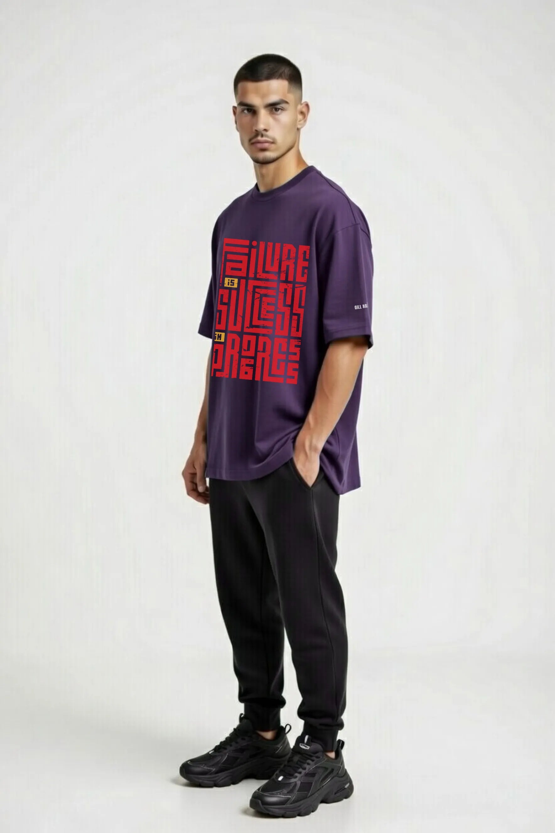 Failure Is Success Tee – 240 GSM Unisex Oversized Cotton | Gill Harry