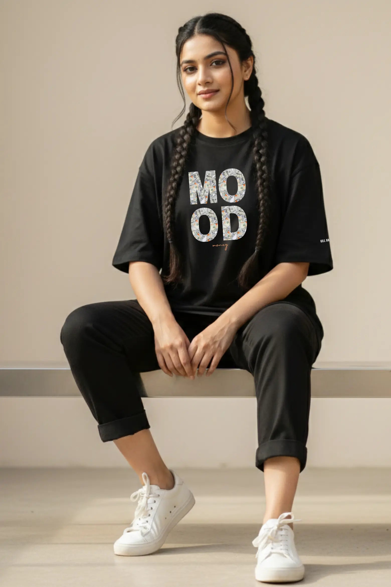 MOOD Money Tee – 240 GSM Unisex Oversized Cotton | Gill Harry