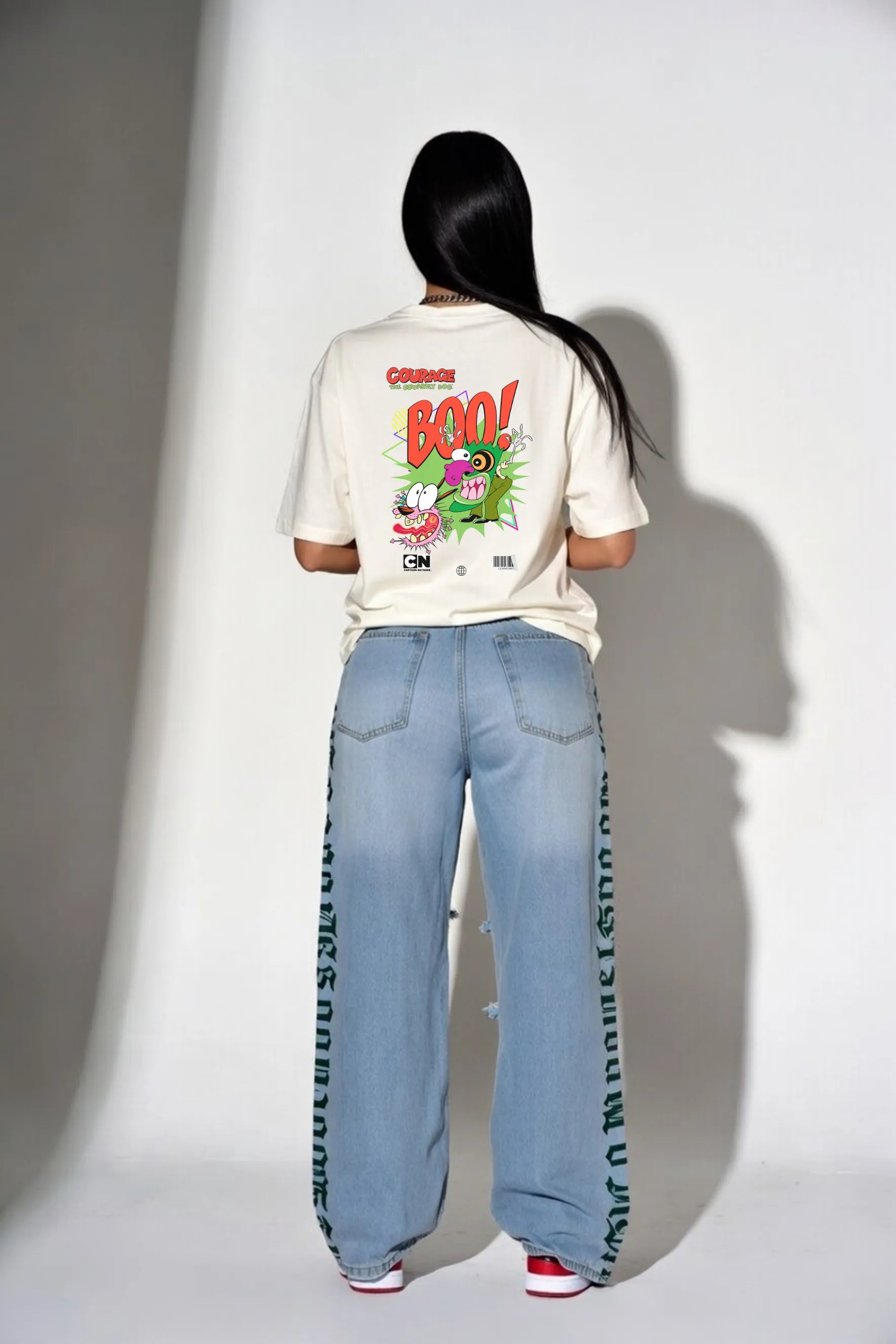 Courage Tee – 240 GSM Unisex Oversized Cartoon Graphic | Gill Harry