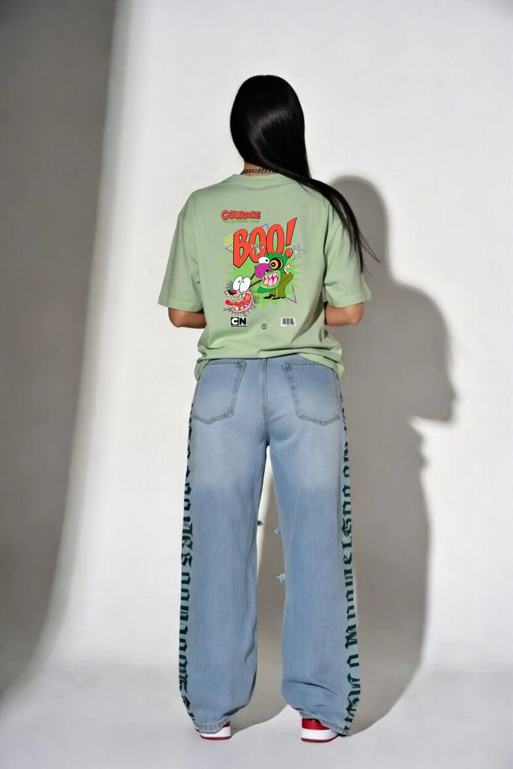 Courage Tee – 240 GSM Unisex Oversized Cartoon Graphic | Gill Harry