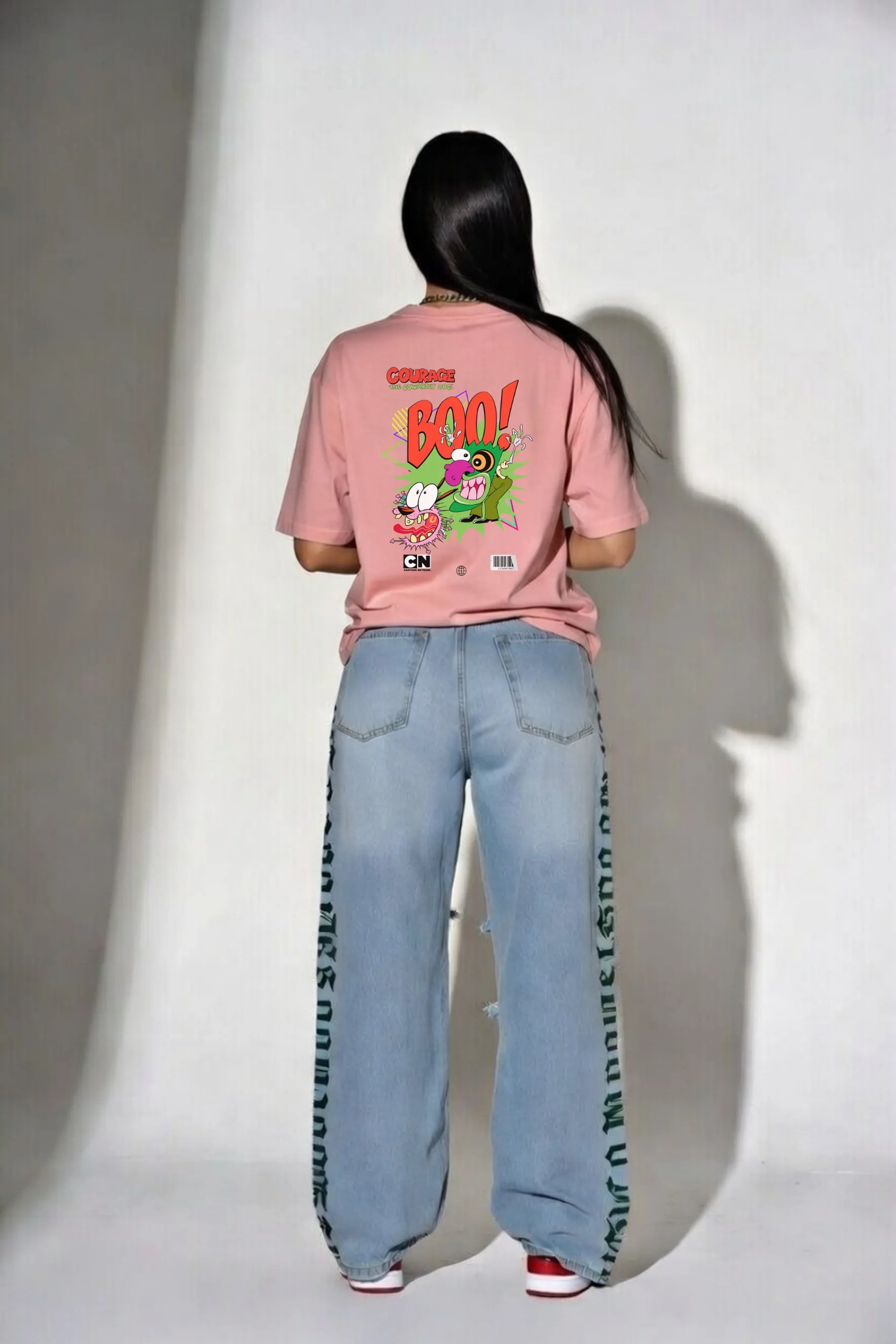 Courage Tee – 240 GSM Unisex Oversized Cartoon Graphic | Gill Harry