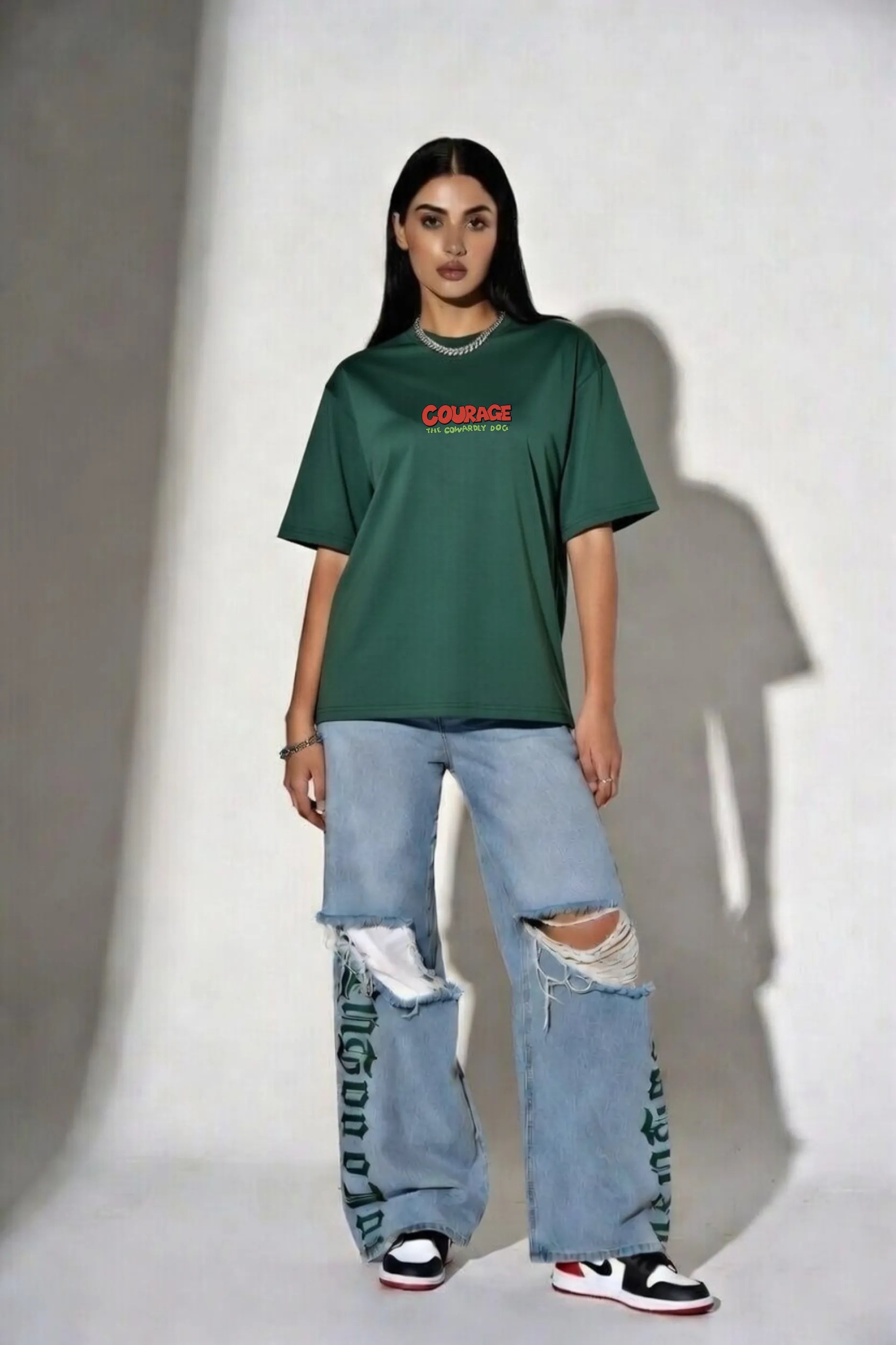 Courage Tee – 240 GSM Unisex Oversized Cartoon Graphic | Gill Harry
