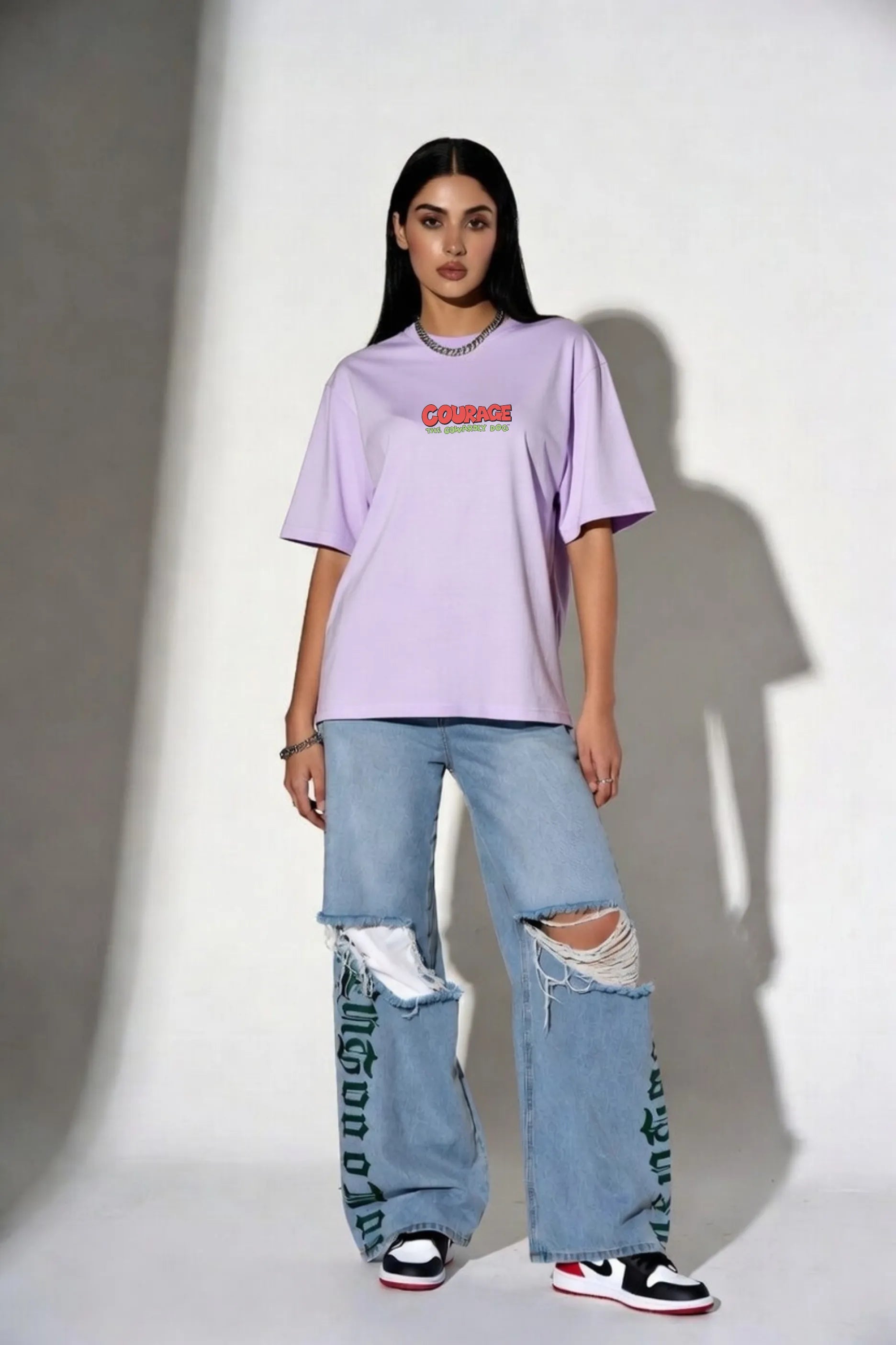 Courage Tee – 240 GSM Unisex Oversized Cartoon Graphic | Gill Harry