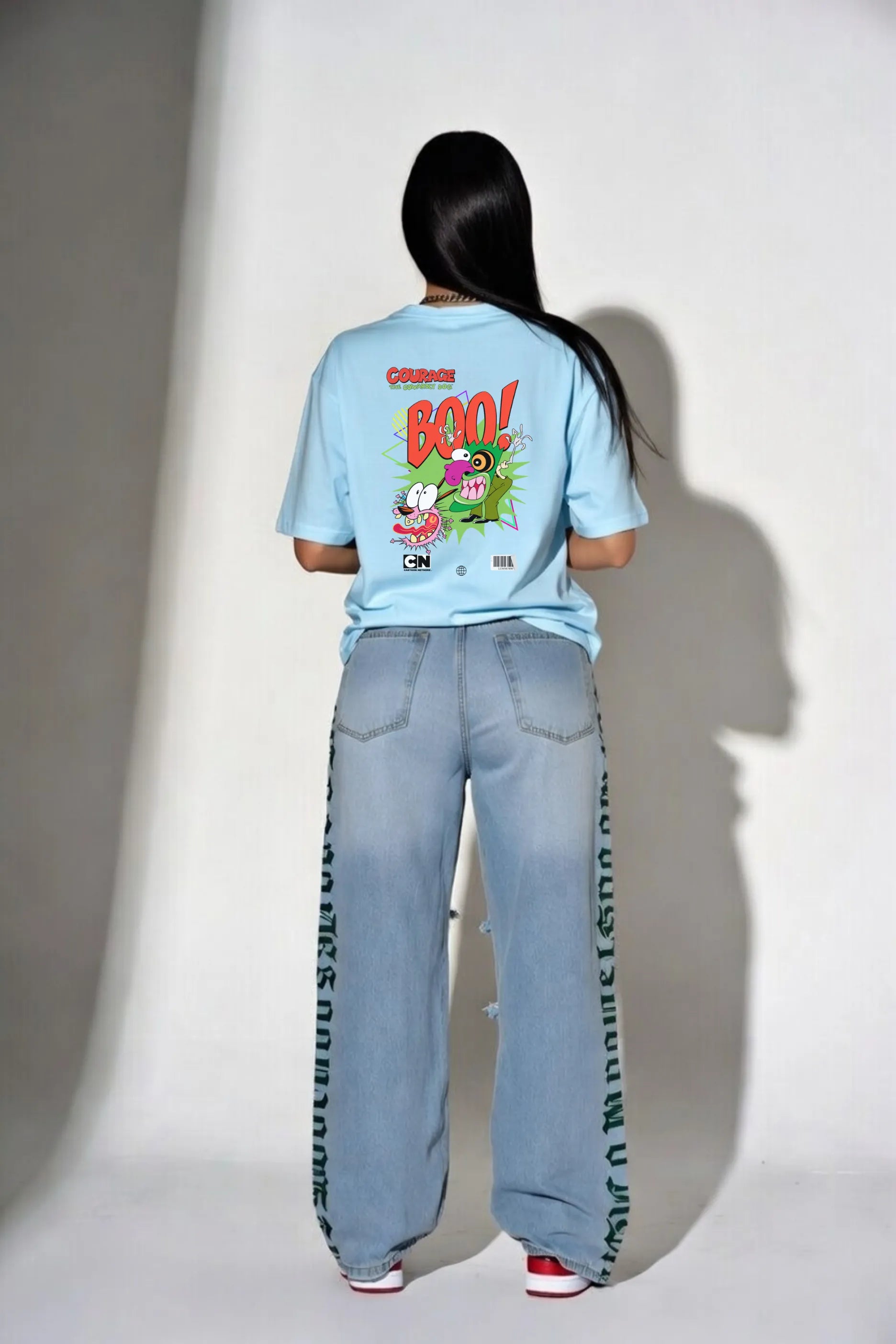 Courage Tee – 240 GSM Unisex Oversized Cartoon Graphic | Gill Harry