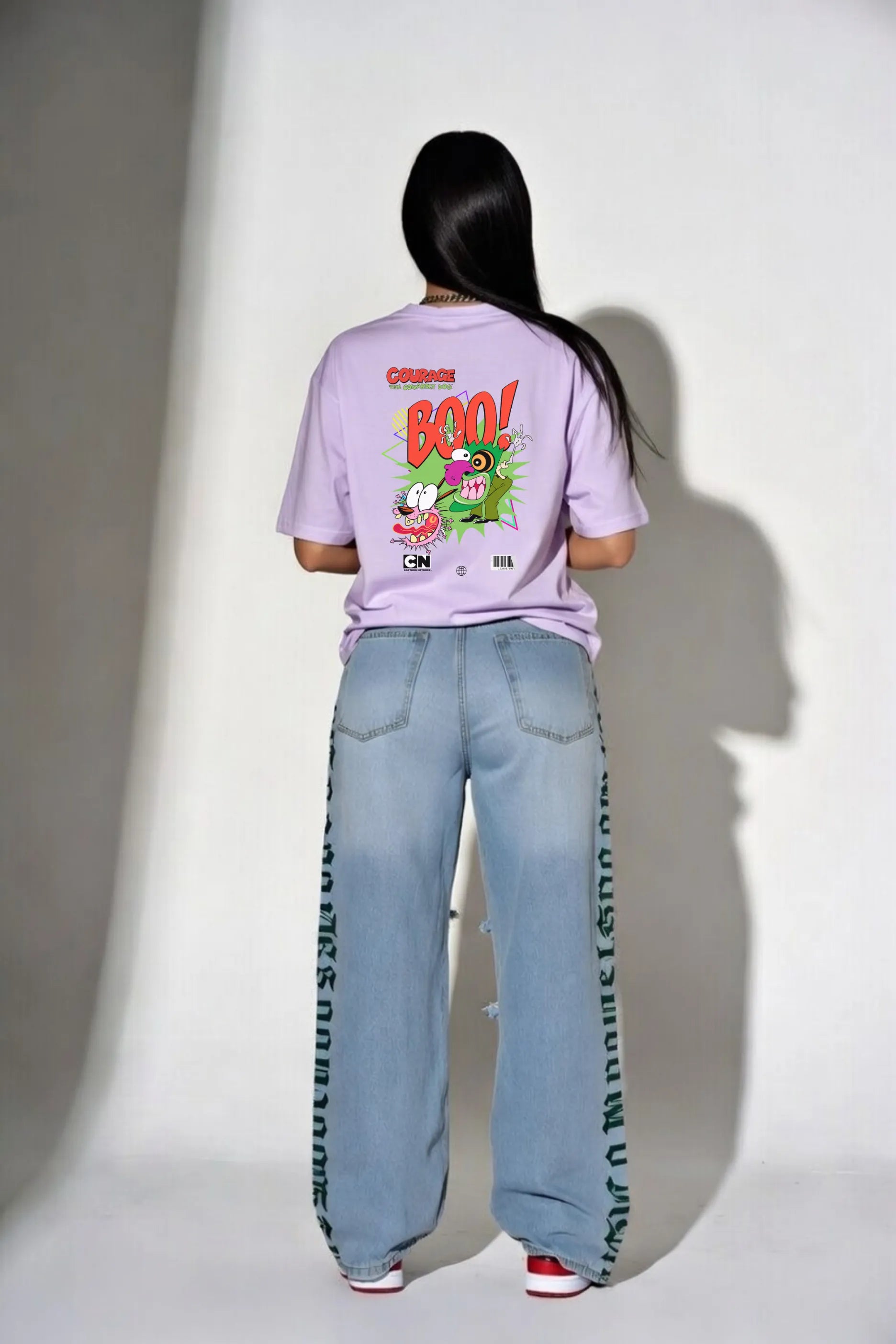 Courage Tee – 240 GSM Unisex Oversized Cartoon Graphic | Gill Harry