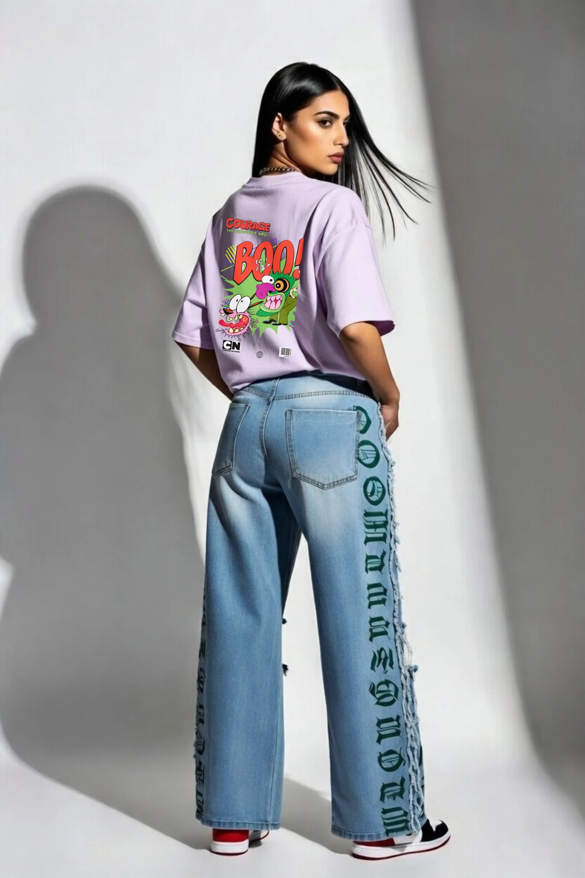 Courage Tee – 240 GSM Unisex Oversized Cartoon Graphic | Gill Harry