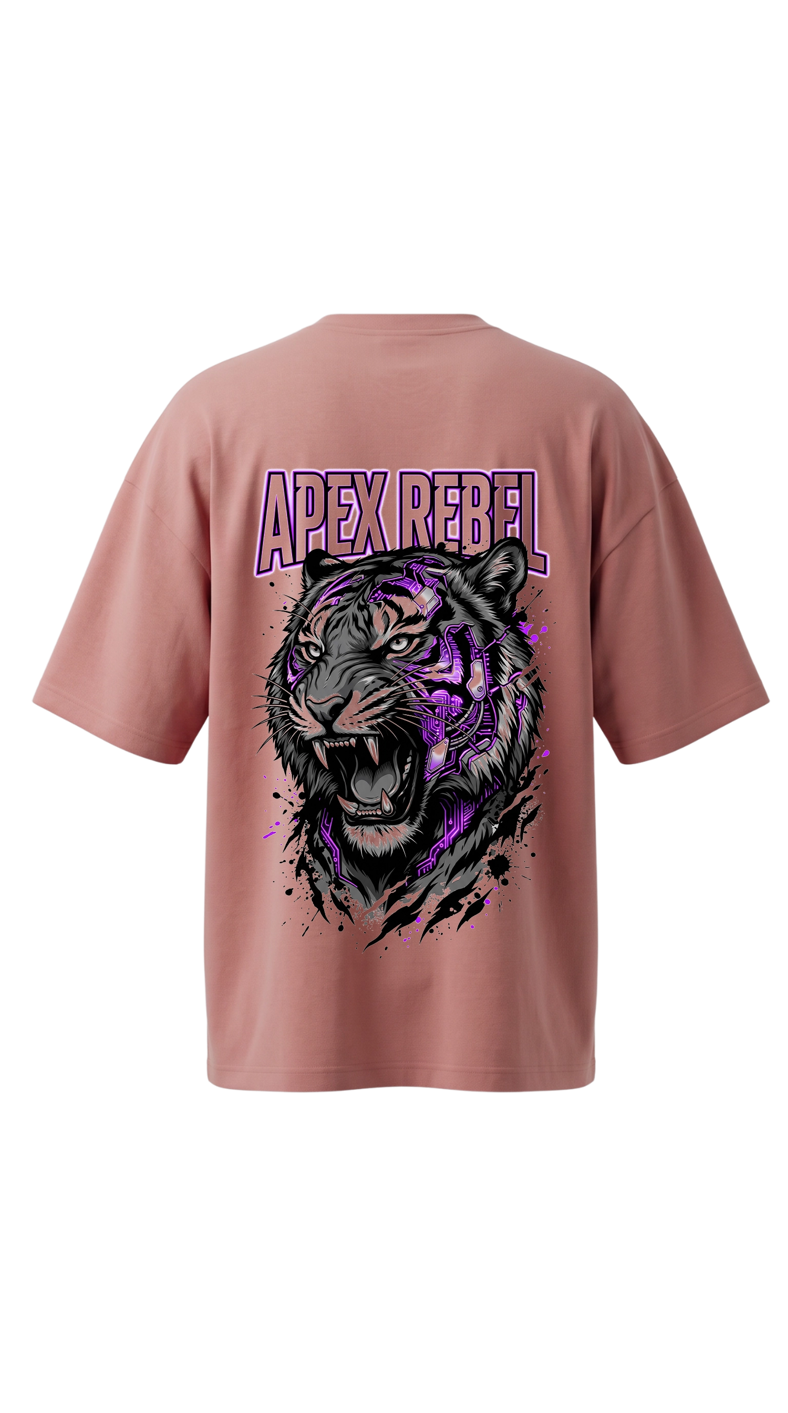 Cyber Tiger Rebellion Oversized Graphic Tee