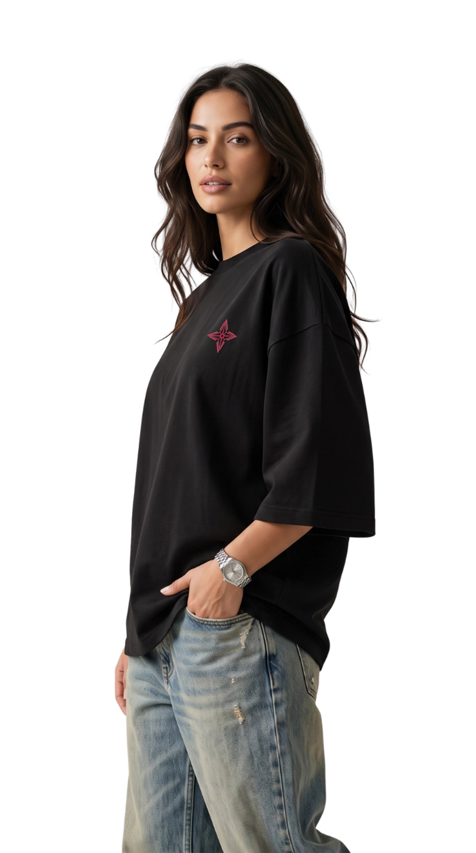 Cyber-Ninja Revolt Oversized Graphic Tee