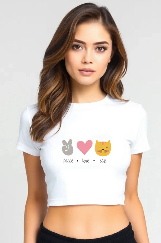 Baby Tee Tops Stretch Cotton Crop T-Shirts for Women  |  Gill Harry